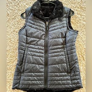 North Face Reversible Fur Vest: Size Small and in Perfect Condition!